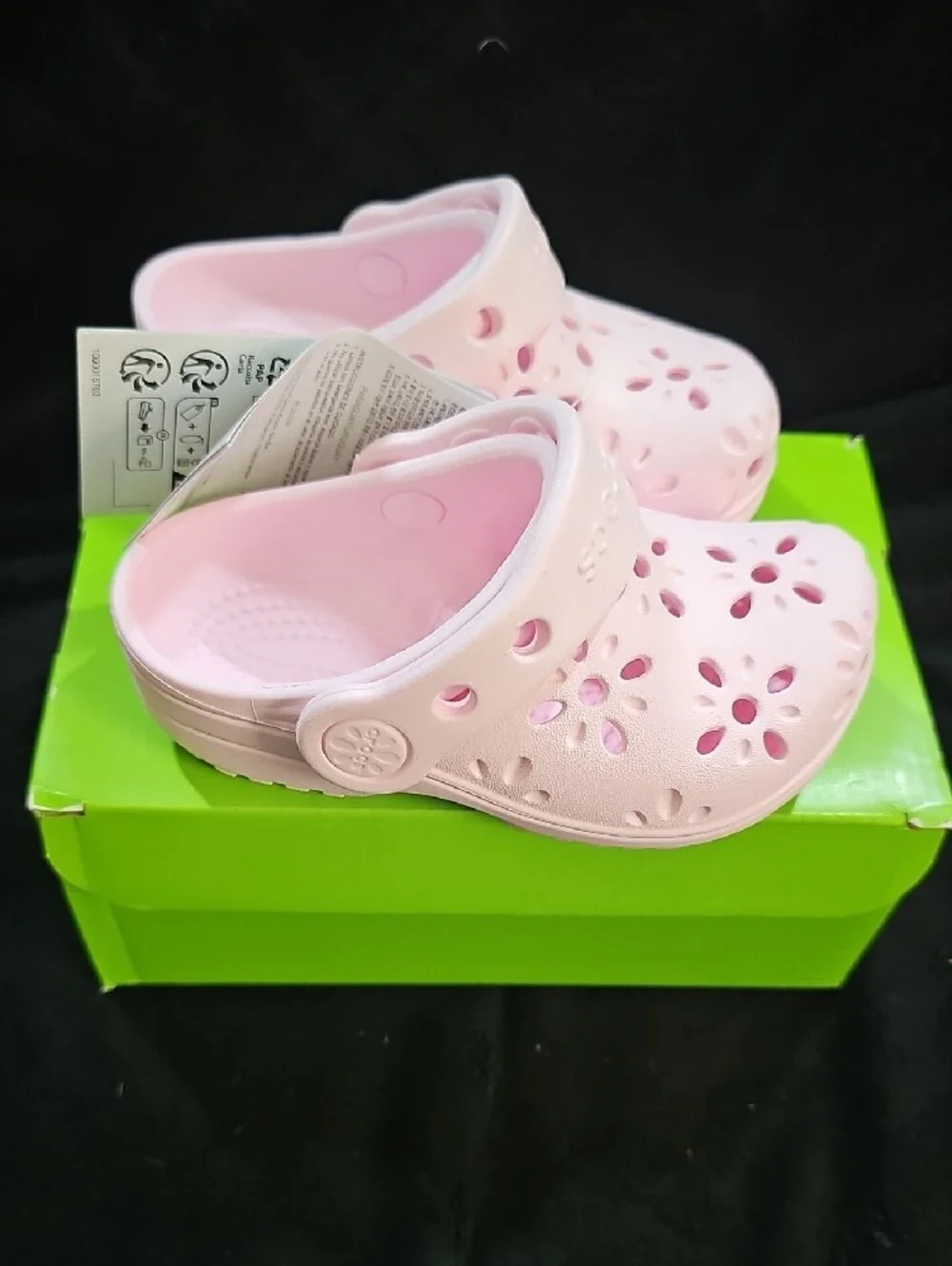 *Brand New* CROCS Kids' Classic Floral Clog - Pale Pink